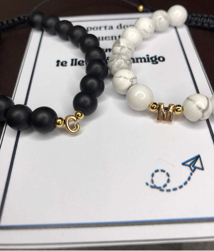 Pulsera Tejida Con Iniciales 