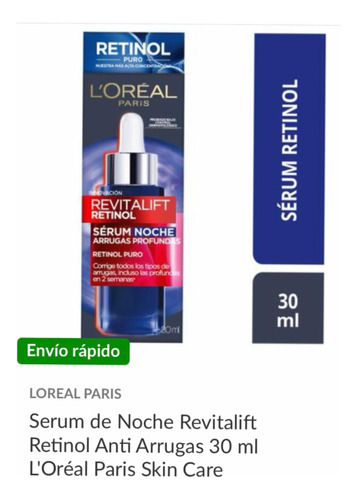 Serum De Noche Revitalift Retinol Anti Arrugas 30 Ml L'oréal