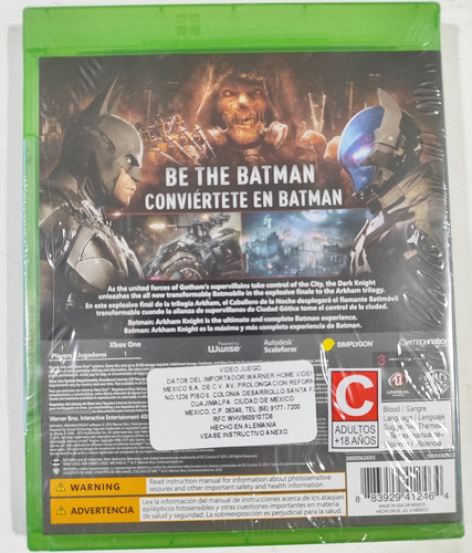 Videojuego Batman Arkham Knight Xbox One Físico Sellado (Usado)