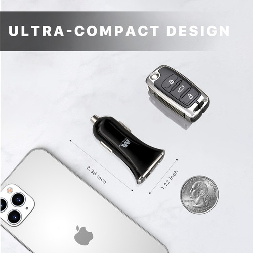 Imagen 2 de 3 de Cargador Para Carro + Carga Rápida Usb-c Power Delivery 20w