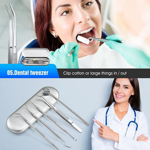 Herramientas Dentales, 5 Piezas Profesionales De Dentista Pa