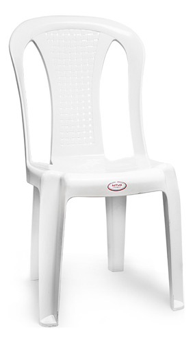 Silla Plastica Color Blanco Nitya Lisa