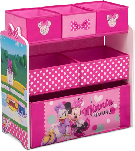 Juguetero Organizador Infantil Con Stickers De Minnie Mouse