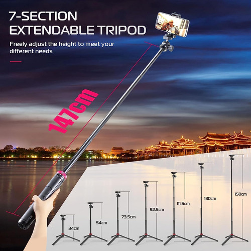 Ulanzi Mt-44 Trípode Extensible Para Teléfono, 59 Selfie...