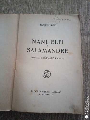 Nani, Elfi E Salamandre - E. Heine. Trad. Palazzi - Italiano