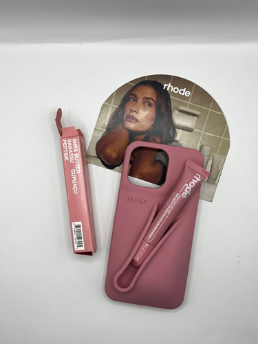 Rhode Lip Case ( Lip + Case ) Color Ribbon Rosa Iphone 15 Promax
