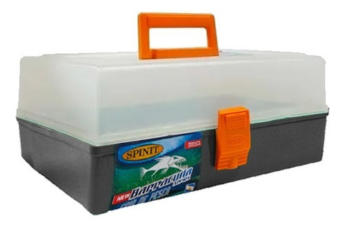 Caja Kit De Pesca Spinit Barracuda Con 1 Bandeja Herramienta Color Gris