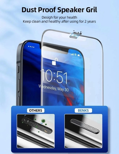 Case Benks Para iPhone 12 Normal 6.1 Funda 360° De Vidrio