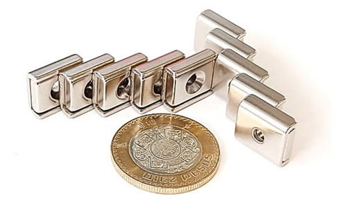 10 Imanes Pot Olla Perforado 15mm X 13mm X 5mm De Neodimio