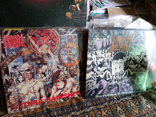 Lote Lp 2 Napalm Death Com Encarte Vinil (Usado)