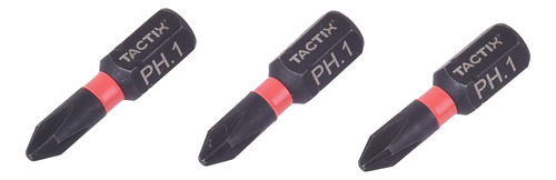 Display De Puntas De Impacto 3 Piezas Tactix Ph1 X 25 Mm