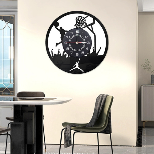 Reloj De Pared Acrílico Moderno Y Silencioso Para Baloncesto