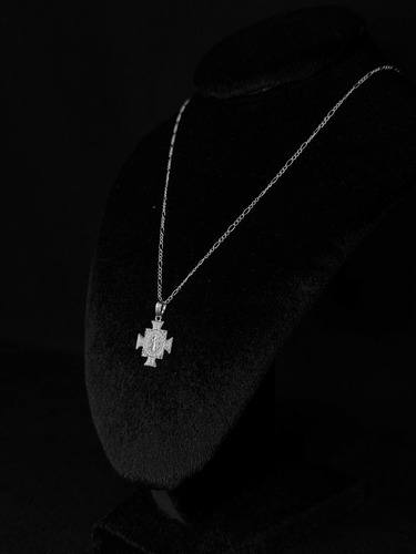 Dije De Plata Cruz San Benito Con Cadena De Plata Calibre 40 Y 45 Cm De Largo Ideal Para Regalar En Boda Bautizo Primera Comunión O 15 Años