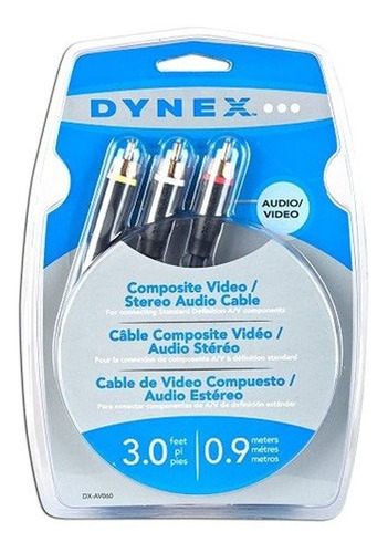 Cable De Audio Estereo / Video Compuesto Dynex - 3 Pies (.9