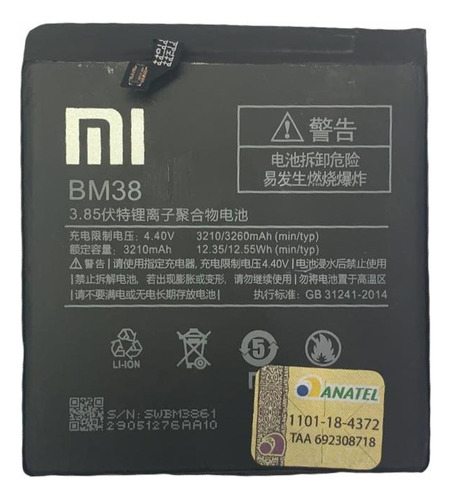 Ba-ter-ia Xiaomi Bm38 Original Nova Pronta Entrega