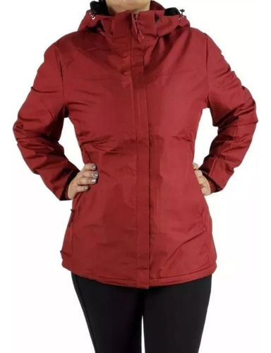 Chaqueta Corta Viento Térmica Impermeable Con Forro Mujer.