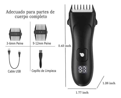 Aparador De Cabelo Masculino Elétrico Para Partes Íntimas