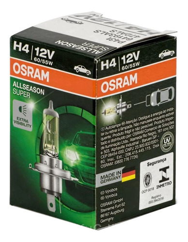 Lampara Osram H4 - Allseason Super 12v 60/55w P43t