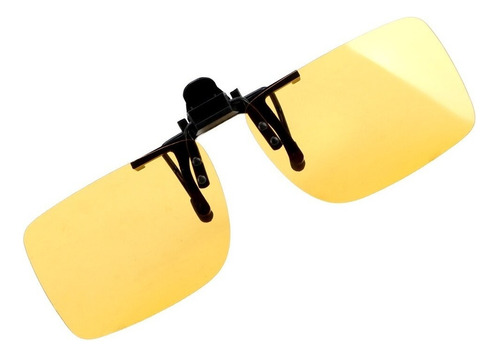 Lentes Óculos Clip On Amarela Polarizado Proteção U V 400