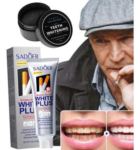 Polvo Blanqueador Kit Dientes Amarillos Manchas Efectivo
