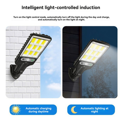 Lámpara De Pared Solar Led Para Patio Al Aire Libre Con 3 Mo