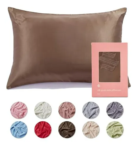 Funda De Almohada Satinada Con Cierre Para Cabello Y Piel -