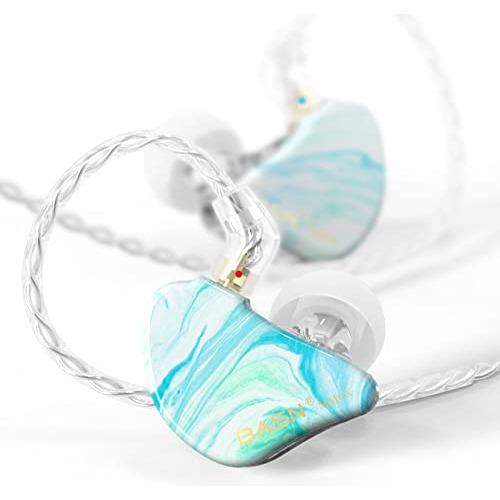 Auriculares Basn Mmcx In Ear Hifi Stereo (bluish White)