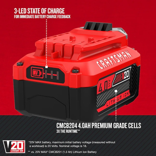 Cargador Y Bateria Craftsman 20v, 4 Amp