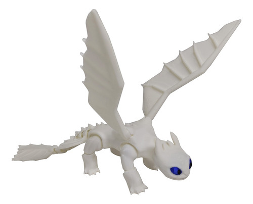 Dragão Fúria Da Luz Branco Articulado Como Treinar 3d