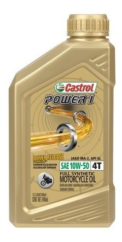Aceite Sintetico Moto Castrol Power  10w50 Caja Con 3 /946ml