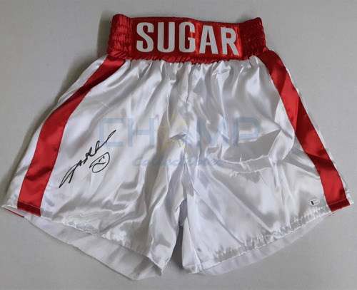 Short Firmado Sugar Ray Leonard Box Boxeo Autografo V Hearns