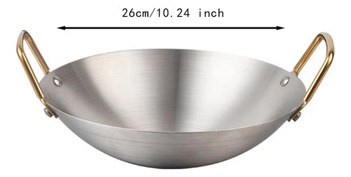 Qh1 Olla De Acero Inoxidable Para Cocinar Wok, Utensilios