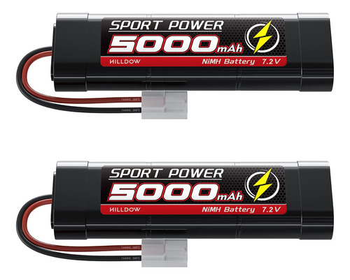 Hilldow Bateria Rc De 7.2 V Sc Nimh 5000mah Baterias Recarga