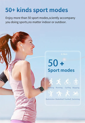Imagen 8 de 10 de Relojes Mujer Hombre Smartwatch Pulsometro Oximetro Dama Gps