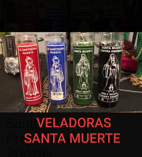 Veladoras Santa Muerte Paquete De 20 Veladoras