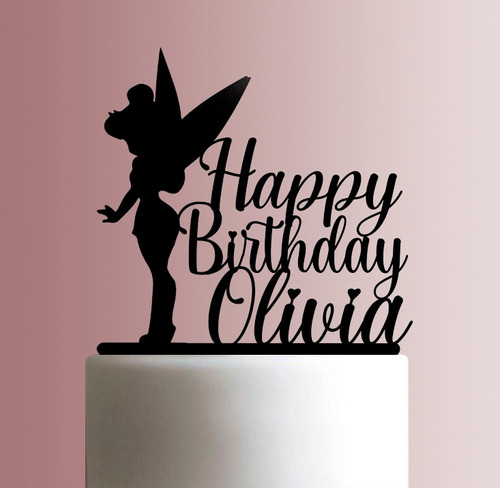 Cake Topper Adorno Torta - Cumple Tinkerbell Personalizado