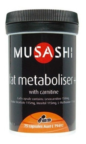 Musashi Fat Metaboliser Con Carnitina 990mg 75 Caps
