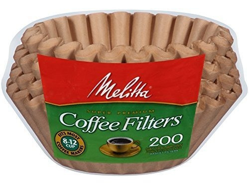 Melitta 8-12 Filtro Taza De La Cesta De Café, Brown (200 Cou