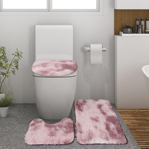 Juego De 3 Alfombrillas De Baño Con Tapa De Inodoro