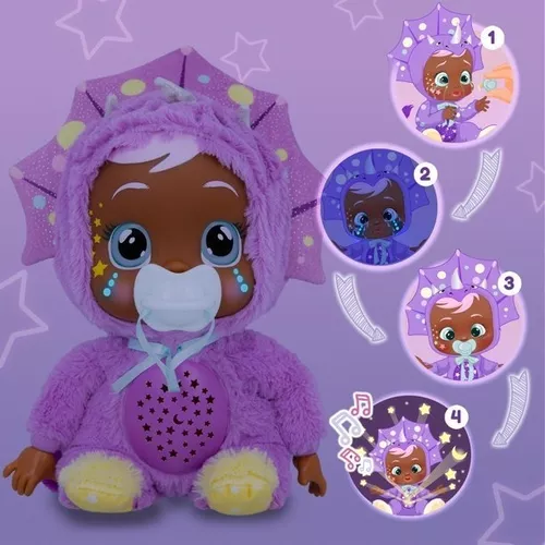 Muñeca Baby Sleep Music, perezoso que respira intensamente, color rosa  morado