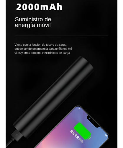 Linterna Táctica Led Recargable,impermeable, Luz Cob Lateral