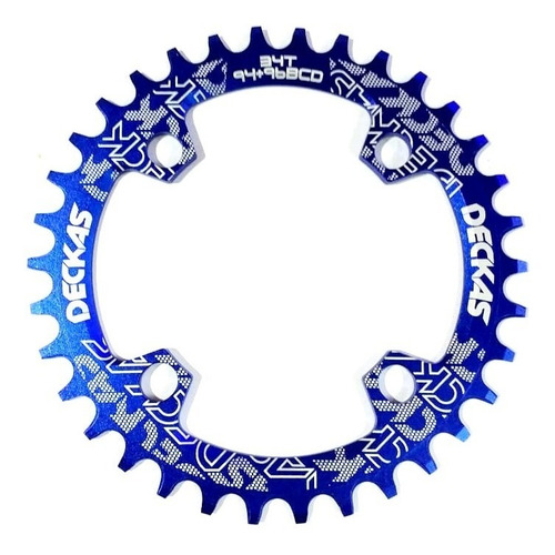 Imagen 3 de 7 de Monoplato Deckas Aluminio 34 D Simetrico Bcd 96 Color Azul