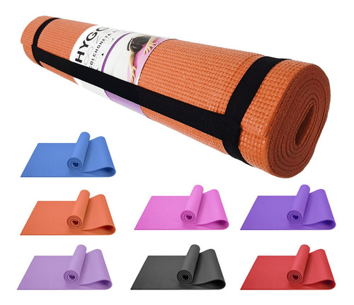 Imagen 8 de 10 de Pack X12 Mat Yoga Pilates Antideslizante Pvc 8mm + Correa