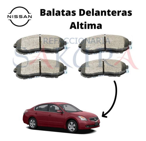 Juego Balatas Delanteras Altima 2.5 Y 3.5 2011 Nissan V Ad