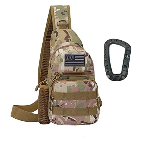 Armiya Men's Tactical Sling Bag, Pequeño Hombro Chest Molle