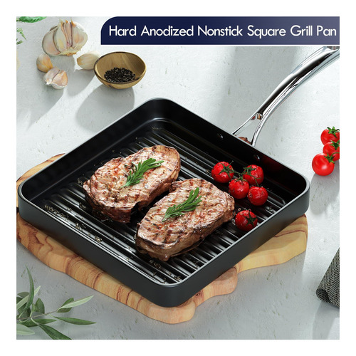 Cooks Pan De Cocción Estándar De Parrilla Cuadrada Estándar