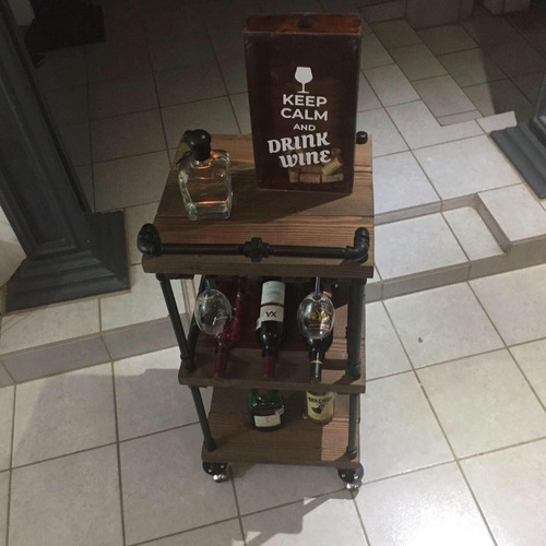 Industrial Bar Cart, Coffe Cart, Kitchen Cart