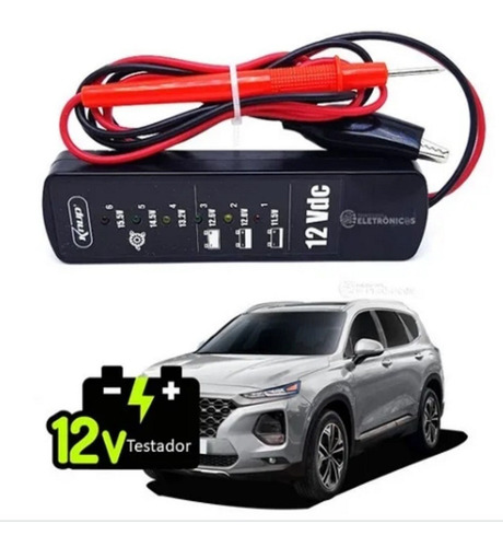 Imagem 1 de 4 de Verificador De Bateria E Alternador 12vdc Automotivo