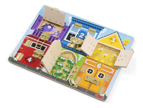 Tablero De Actividades De Madera Melissa & Doug Con Cerradu.