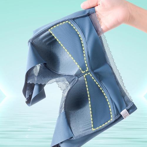 Sujetador Tipo Bandeau Sin Alambre De Encaje Para Mujer, 4 P